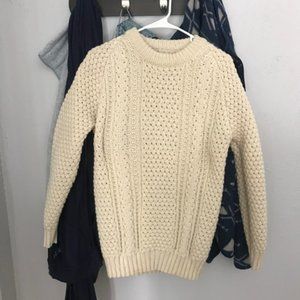 SOLD White Vintage Fisherman's Sweater